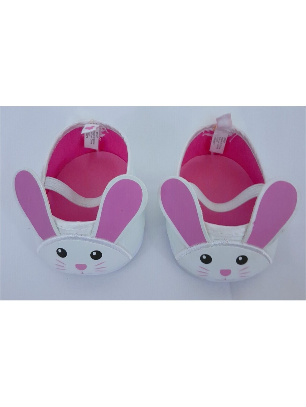 BUILD a Bear BAB Pair EASTER Bunny Ears White & Pink Shoes 25507 11/23 1083873